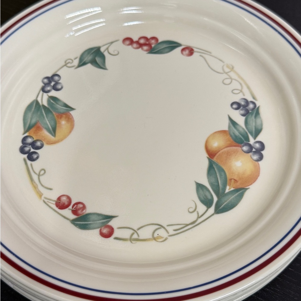 Corelle Abundance Cream Floral Lunch, Salad Dessert  Plates Vintage Set of 6 - Picture 8 of 16